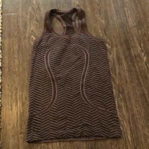 Purples zig zag striped racer back tank